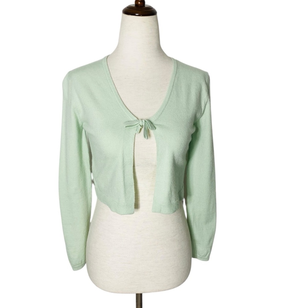 PAISLEY LANE Mint Green Shrug Bolero Cardigan